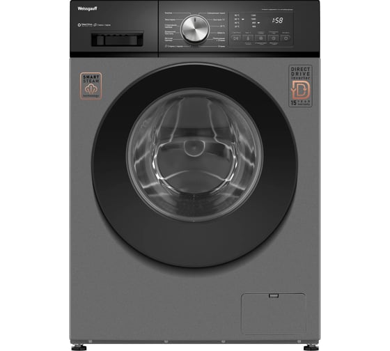 Изображение товара Стиральная машина Weissgauff WM 45127 Direct Drive Inverter Steam Deep Grey 440461