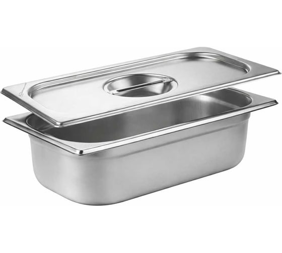 Изображение товара Гастроемкость ТТ-Урал GN 1/3 100 мм с крышкой, нержавеющая сталь УТ-00021199+крышка
