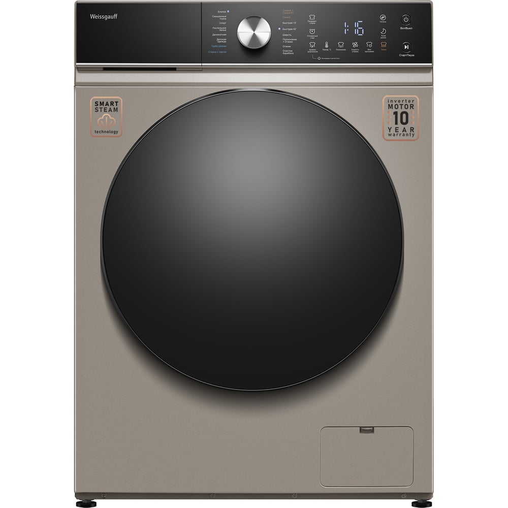 Стиральная машина Weissgauff WMD 61211 D Inverter Steam Champagne 439108