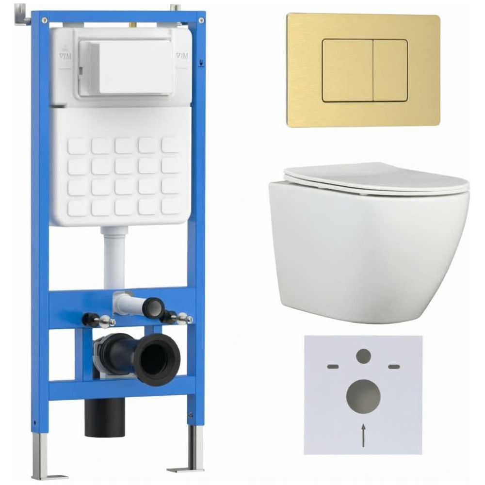 Изображение товара Унитаз безободковый IBERICA BLANCA BILBAO ALTO Механика 2 кнопки