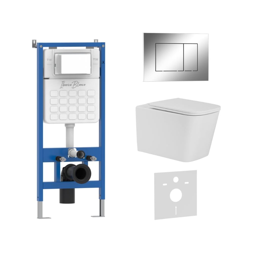 Изображение товара Унитаз безободковый TOLEDO ALTO IBERICA BLANCA 525х345х360 мм, белый