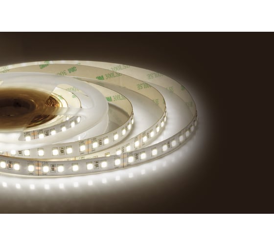 Изображение товара Светодиодная лента Apeyron 24В, 10Вт/м, smd3528, 120д/м, IP20, 900Лм/м, подложка, 8мм, 5м, теплый белый 00-330