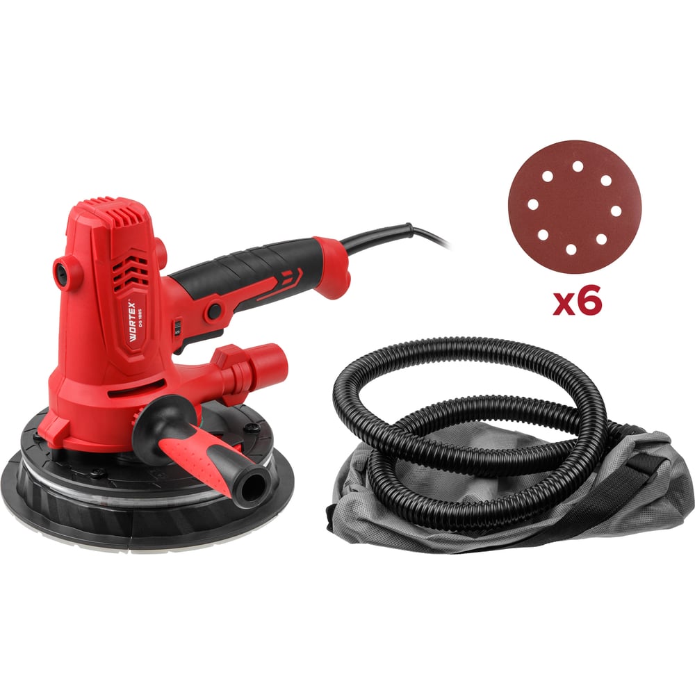 Изображение товара Шлифовальная машина WORTEX DG 1885 для стен и потолков 180 мм, 800 Вт, LED