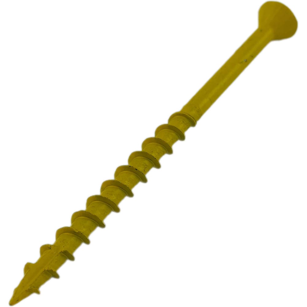 Изображение товара Шуруп для террасной доски Rusconnect CRL 4245 уменьшенная головка 60 потай 4,2х45 мм (500 шт) золотистый 367424