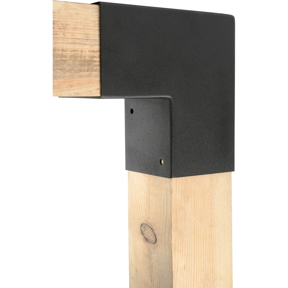 Изображение товара Коннектор соединительный ООО СКП Г-образный, для бруса 100х100, 2 мм, порошковая покраска - 1 шт СТ-023Ч