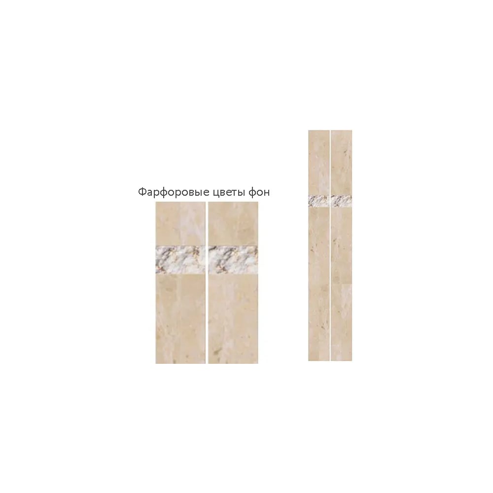 Изображение товара Панели КронаПласт Unique Фарфоровые цветы Фон 2 шт - декоративная стеновая панель ПВХ