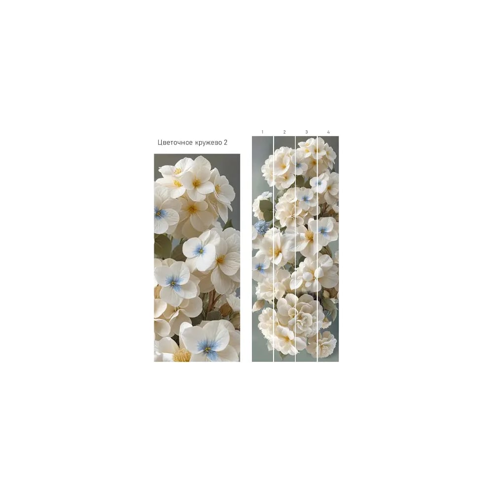 Изображение товара [Декоративная панель] КронаПласт Unique Цветочное кружево 2700х250х8 мм