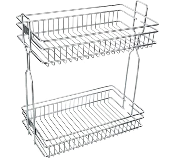 Изображение товара Бутылочница для кухни 300 Аврора левая, на скрытых направляющих с доводчиком / двухуровневая корзина 0610614