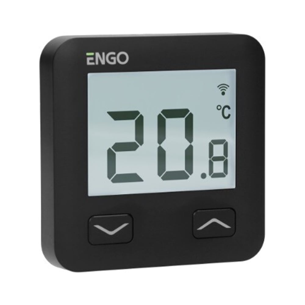 Изображение товара Электронный программируемый терморегулятор ENGO controls E10-B с Wi-Fi и дисплеем Изображение товара Электронный программируемый терморегулятор ENGO controls E10-B с Wi-Fi и дисплеем