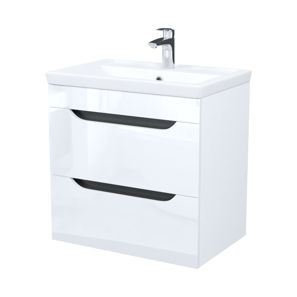 Изображение товара Тумба с умывальником IDDIS Ray подвесная 60 см белый