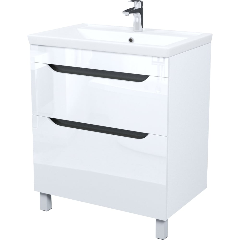 Изображение товара Тумба с умывальником IDDIS Ray напольная, 70 см, белый, подходит умывальник 4077000i28 RAY70WFi95K