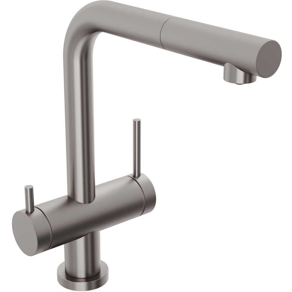 Изображение товара Смеситель Abelsberg Pura для кухни с вытяжным изливом и фильтром, титан