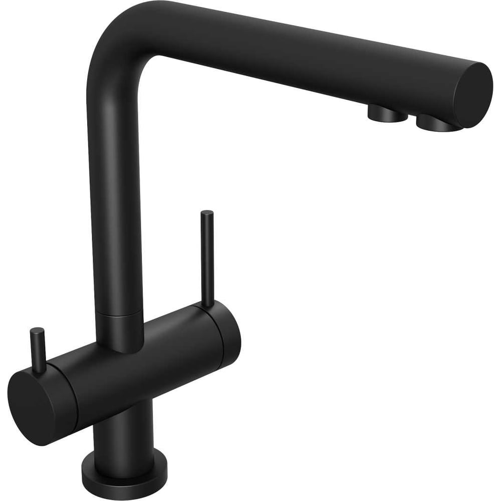 Изображение товара Смеситель для кухни Abelsberg Pura с возможностью подключения фильтра для воды, вулканический черный UVF70929MB