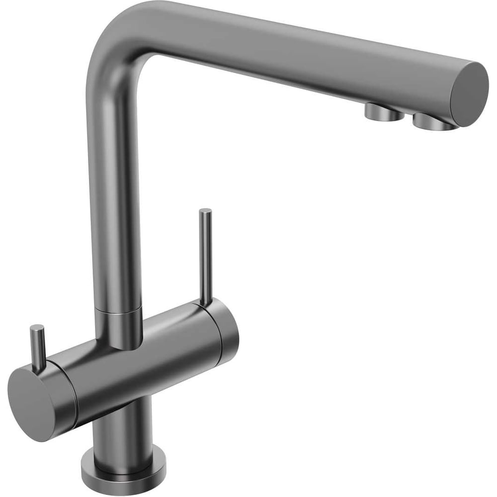 Изображение товара Смеситель для кухни Abelsberg Pura с возможностью подключения фильтра для воды, цвет космическая сталь, PVD покрытие UVF70929GM