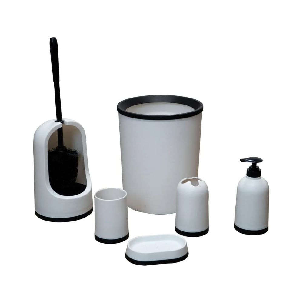 Изображение товара Набор аксессуаров для ванной комнаты RIDDER Plain, белый 2018901