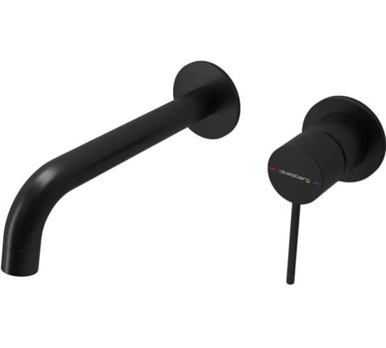 Изображение товара Смеситель для раковины Abelsberg Fluida из стены, вулканический черный ERF75105MB