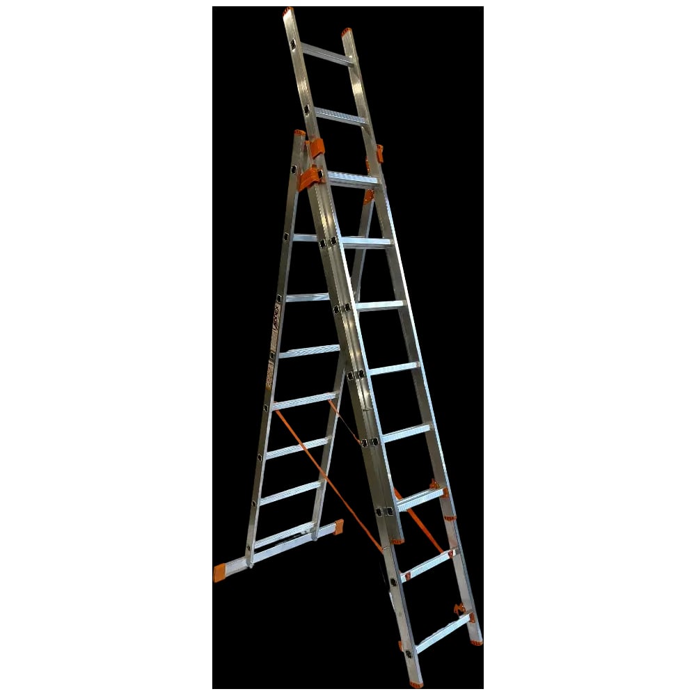Изображение товара Лестница алюминиевая трехсекционная AXIS 8 ступеней AX-3-8