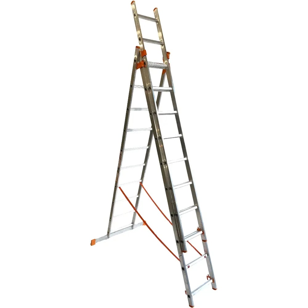 Изображение товара Лестница алюминиевая трехсекционная AXIS 10 ступеней AX-3-10
