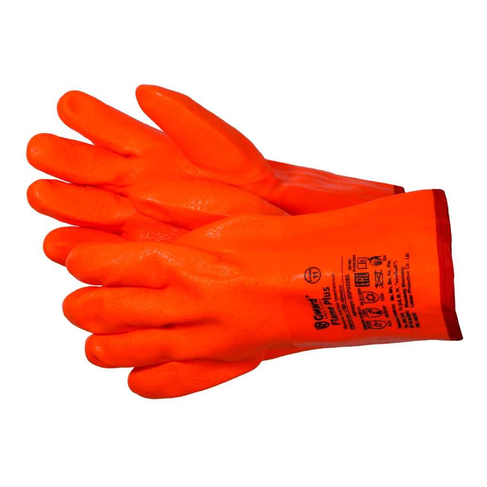Изображение товара Перчатки ПВХ Gward Flame ПЛЮС утепленные инд.упаковка 1 пара, размер 11 (XXL) GSP0328S/XXL1