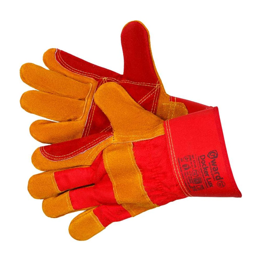 Изображение товара Перчатки спилковые комбинированные GWARD Docker ЛЮКС Инд.упаковка 1 пара, размер 10 (XL) XY130/XL1