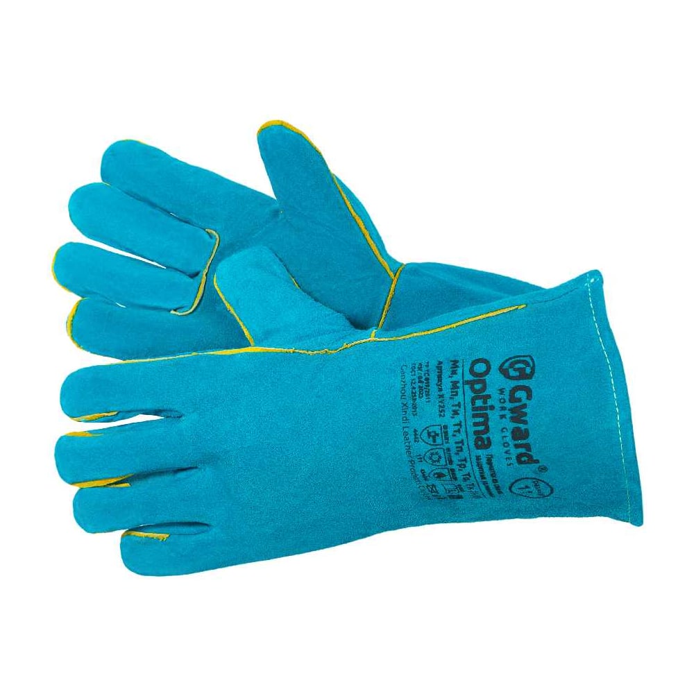 Изображение товара Перчатки GWARD Optima для сварки 2XL флис/спилок, зелёные