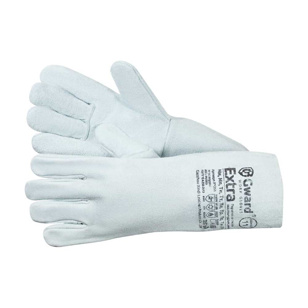 Изображение товара Краги спилковые GWARD Extra Инд.упаковка (арт. ) 2 пар. (размер 11 (XXL)) XY251/XXL2