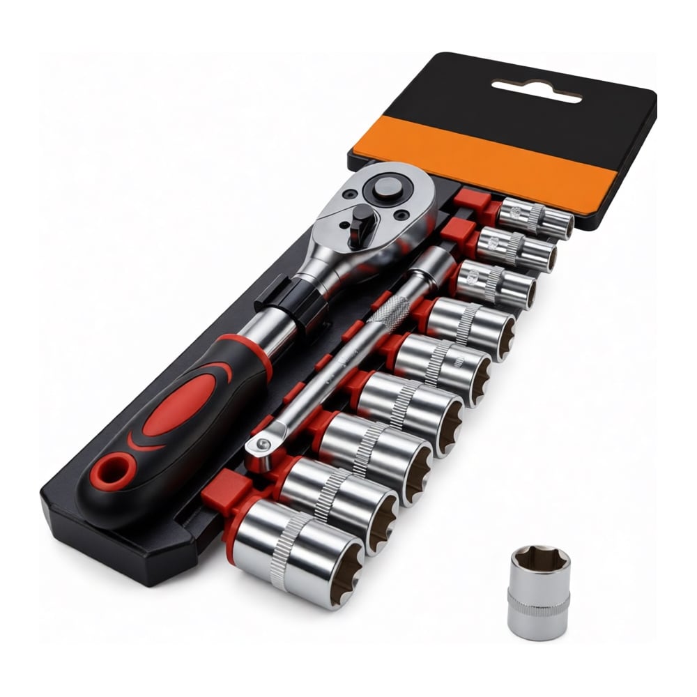 Изображение товара Набор головок BestRoom 1/4" 6-гранные 4-13 мм (12 шт) в держателе