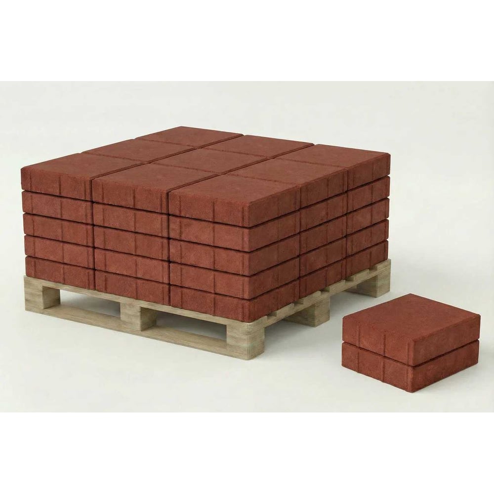Изображение товара Тротуарная плитка ЯЗСМ Квадрат 250х250х70 (красная) (12 м2) 228 м2 4640013520667