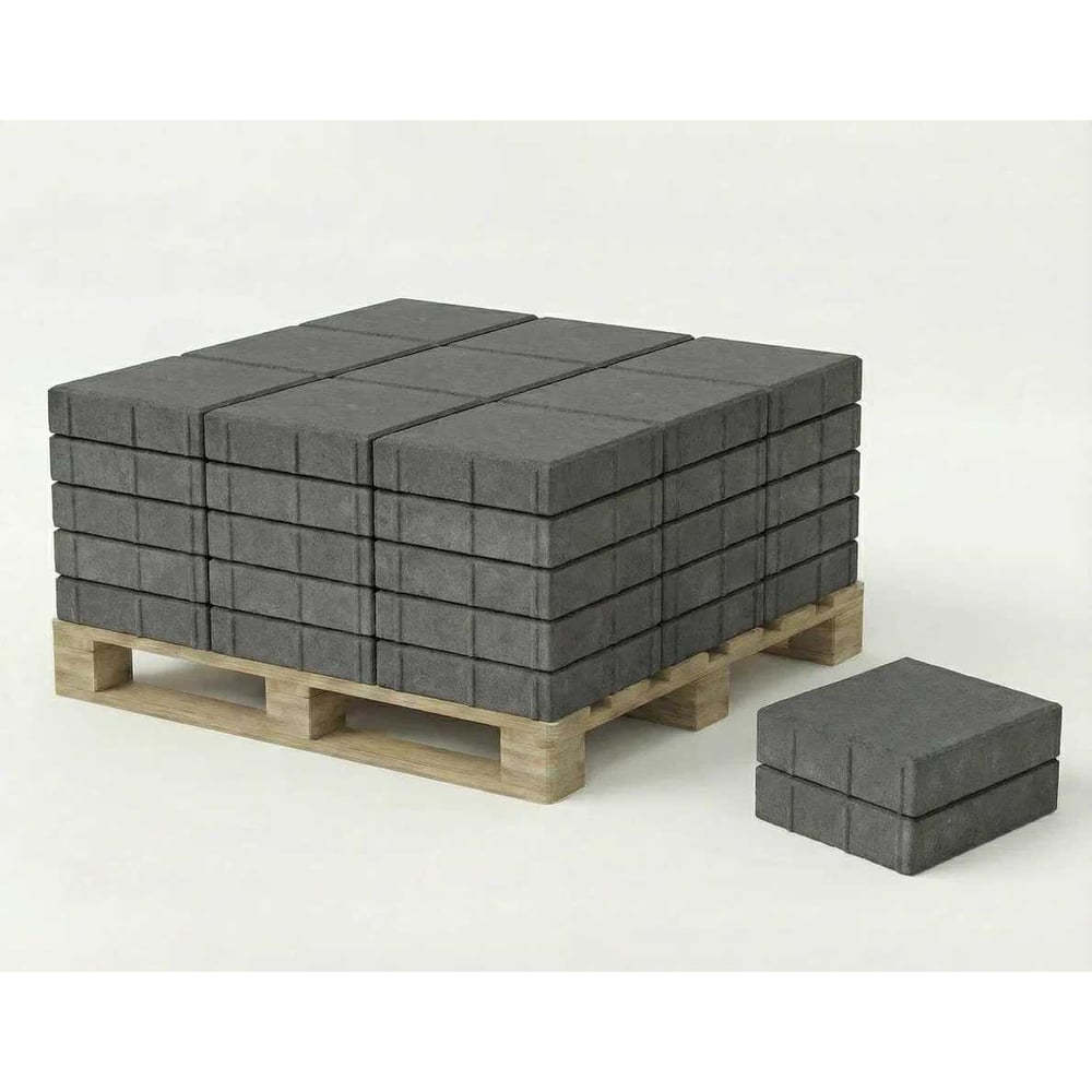 Изображение товара Плитка тротуарная/садовая Квадрат 300х300х60 мм Стандарт серый