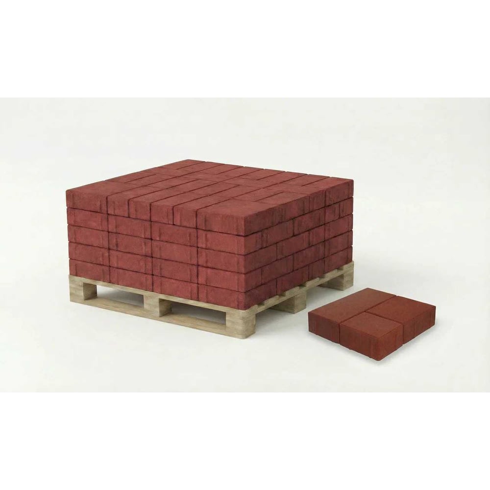 Изображение товара Тротуарная плитка ЯЗСМ Новый Город 260/160/100х160х60 красная 254 м2 (9504 шт) 4640013521930