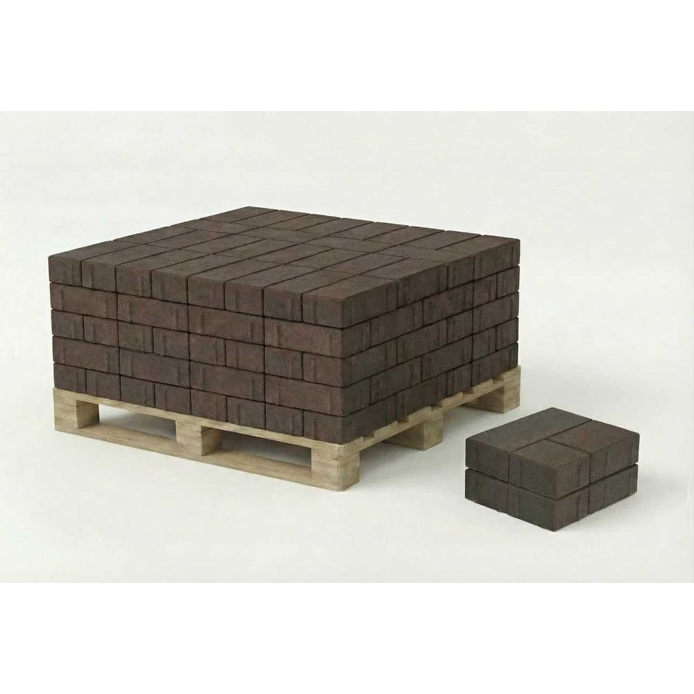 Изображение товара Тротуарная плитка ЯЗСМ Новый Город 260/160/100х160х60 коричневая 254 м2 (9504 шт) 4640013521954