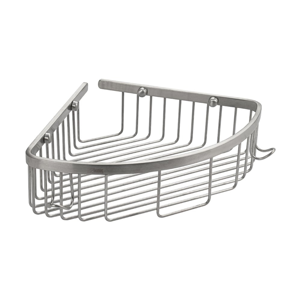 Изображение товара Полочка угловая GFmark 22 см из нержавеющей стали SUS 304 с крючками