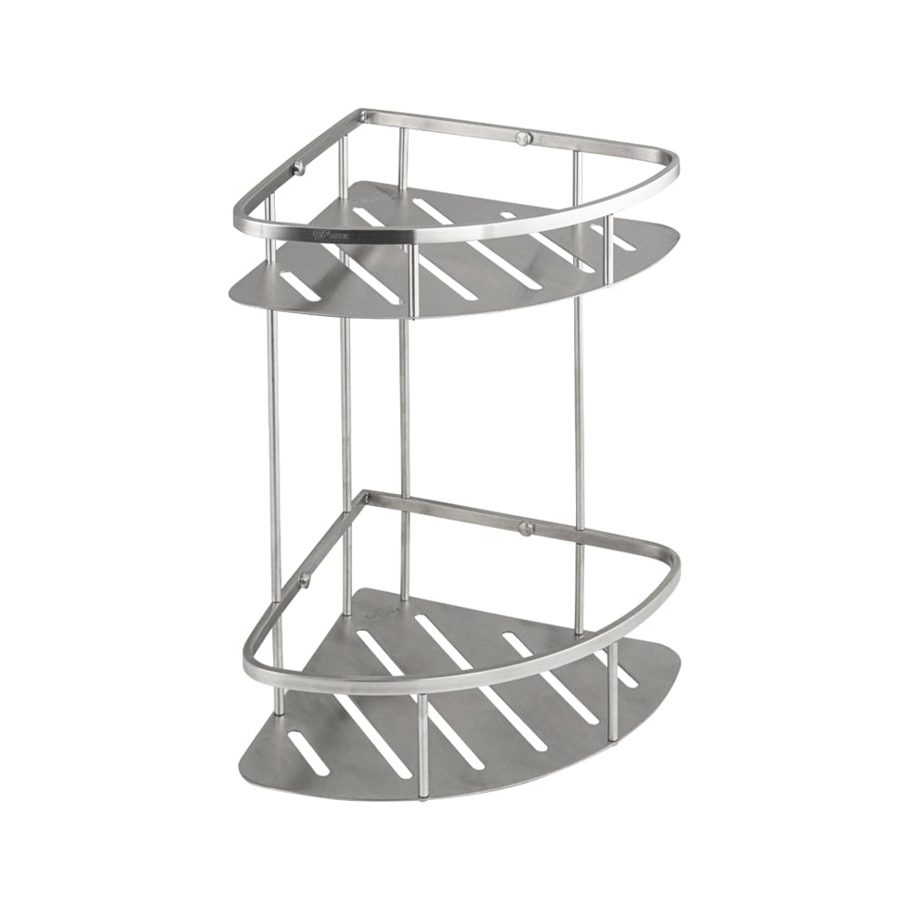 Изображение товара Полочка GFmark 80363 Угловая двойная из нержавеющей стали SUS 304