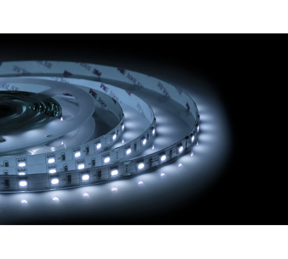 Изображение товара Светодиодная лента Apeyron 24В, 14,4Вт/м, smd5050, 60д/м, IP20, 800Лм/м, подложка, 10мм, 5м, холодный белый 00-340