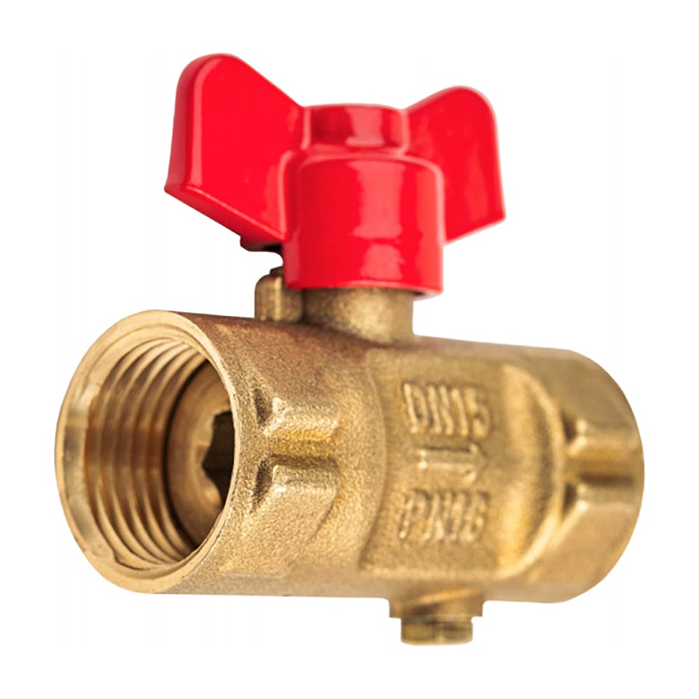 Изображение товара Кран шаровый трёхходовой для манометра с краном Маевского ПО Физтех АО 11б27п(м)2, Pу 16, Ду 15, G1/2×G1/2, 4687206643789