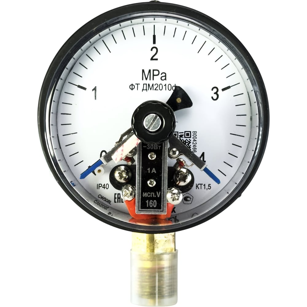 Изображение товара Манометр ПО Физтех, АО ДМ2010ф исп V 0-4 МПа кт.1,5 d.100 IP40 M20_1,5 РШ 4687205623973