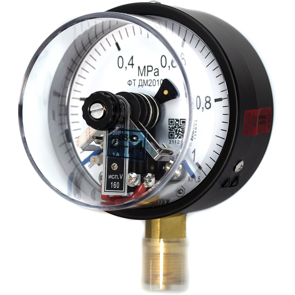 Изображение товара Манометр ПО Физтех, АО ДМ2010ф исп V 0-1 МПа кт.1,5 d.100 IP40 G1/2 РШ 4687205623539