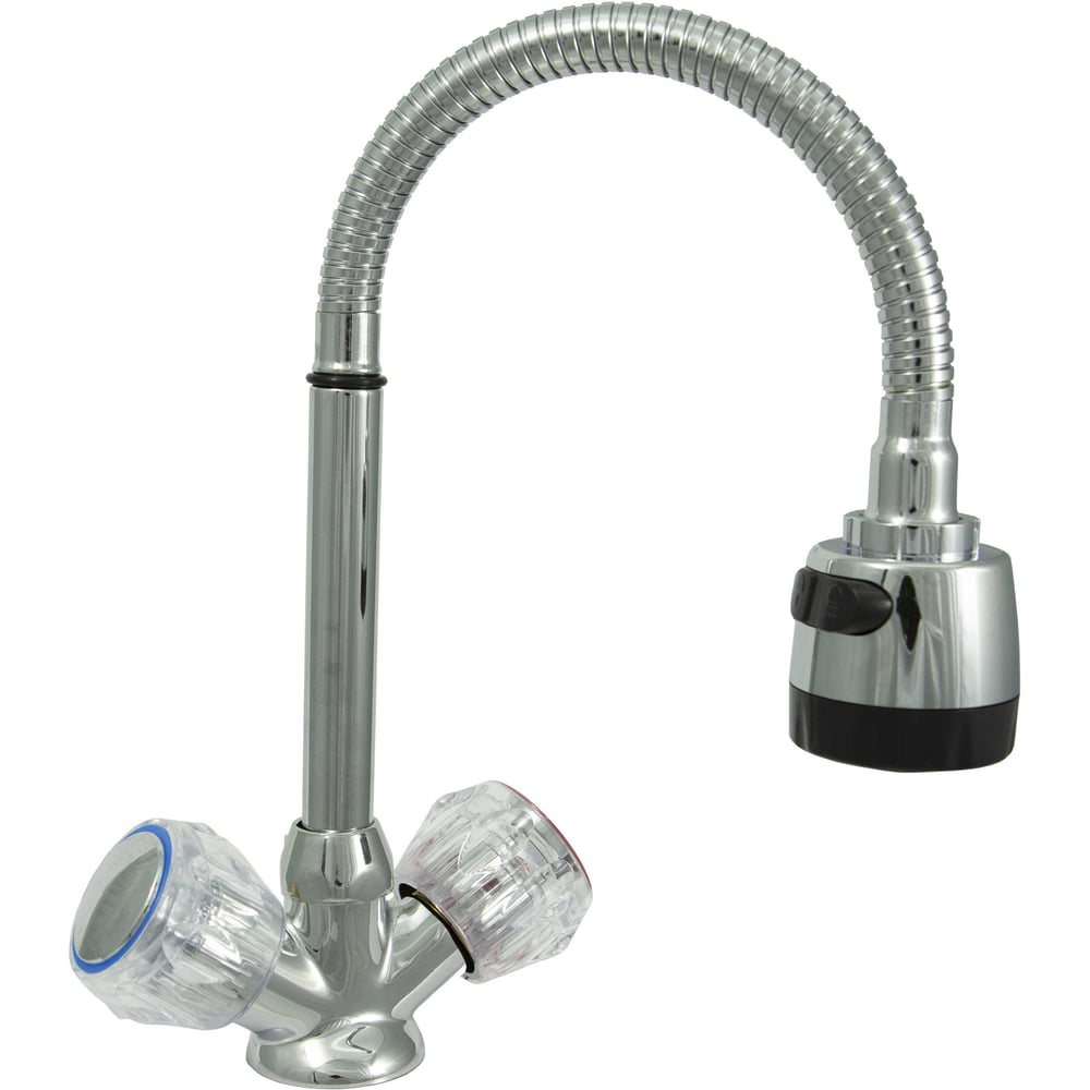 Изображение товара Смеситель ЦС СМ 12/2ш К М_Примула с гибким изливом и поворотным изливом