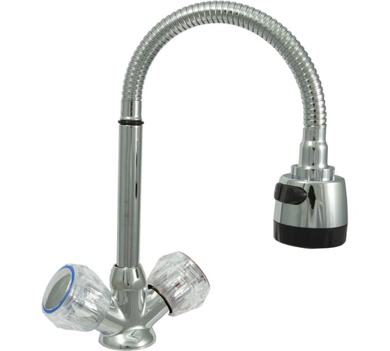 Изображение товара Смеситель елочка ЦС СМ 12/2ш К М_Примула, гибкий излив, СМ506128