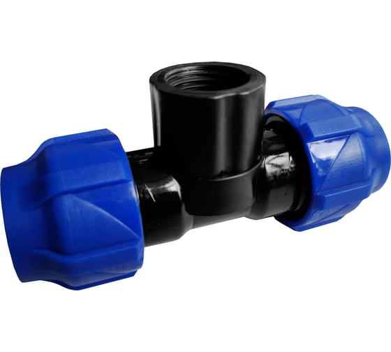 Изображение товара Компрессионный переходной тройник VALFEX ПНД, с внутренней резьбой, 50-2"-50 1210015020050