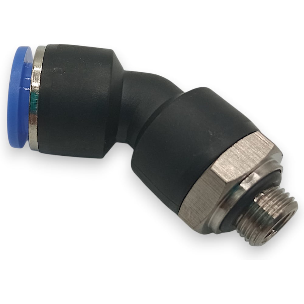 Изображение товара Фитинг цанговый угловой Контактная Механика 45,трубка 10мм, G1/8 KPL45 10-01G