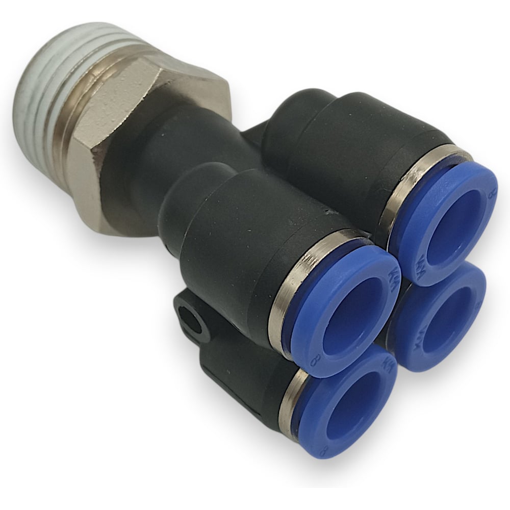 Изображение товара Фитинг четверик Контактная Механика трубка 8мм, 1/2 KFPXT08-04