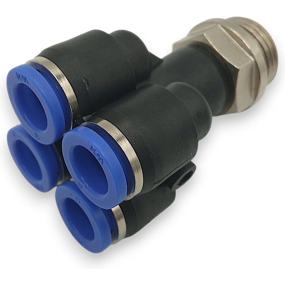 Изображение товара Фитинг четверик Контактная Механика трубка 8мм, G3/8 KFPXT08-03G