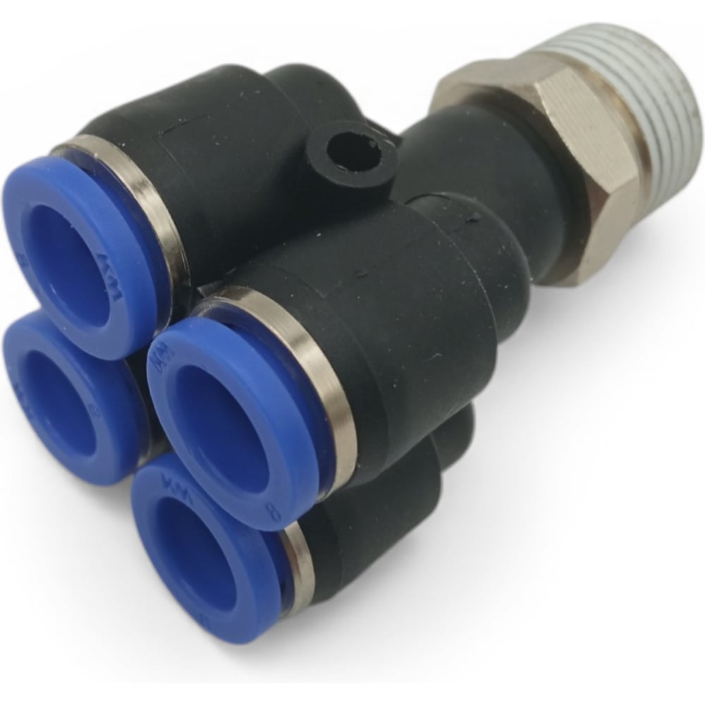 Изображение товара Фитинг четверик Контактная Механика трубка 8мм, 3/8 KFPXT08-03