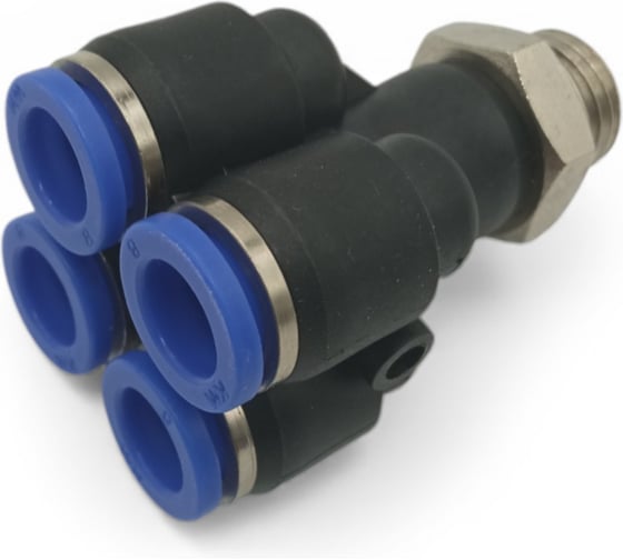 Изображение товара Фитинг четверик Контактная Механика трубка 8мм, G1/4 KFPXT08-02G