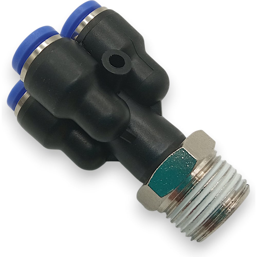 Изображение товара Фитинг Контактная Механика KFPXT06-03 Разветвитель 4 выхода 3/8M на вход, 6 мм на выход