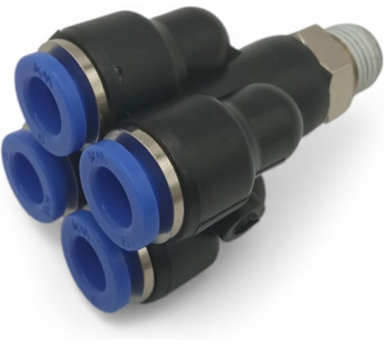 Изображение товара Фитинг четверик Контактная Механика трубка 6мм, 1/8 KFPXT06-01