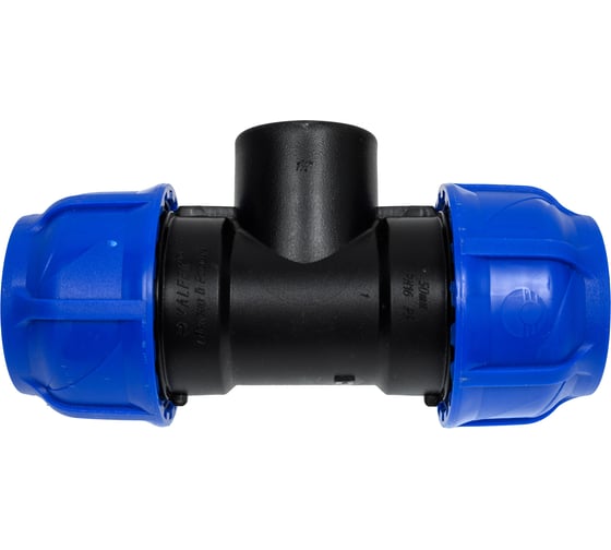 Изображение товара Компрессионный переходной тройник VALFEX ПНД, с внутренней резьбой, 50-1 1/4"-50 1210015011450