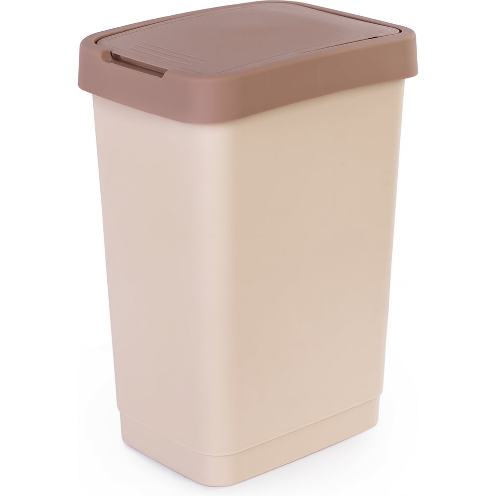 Изображение товара Контейнер для мусора ЗПИ "Альтернатива" 25л, бежевый М8972