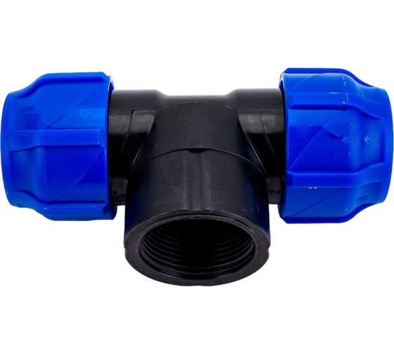 Изображение товара Компрессионный переходной тройник VALFEX ПНД, с внутренней резьбой, 32-1 1/4"-32 1210013211432